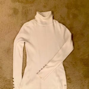 White House Black Market ivory turtleneck